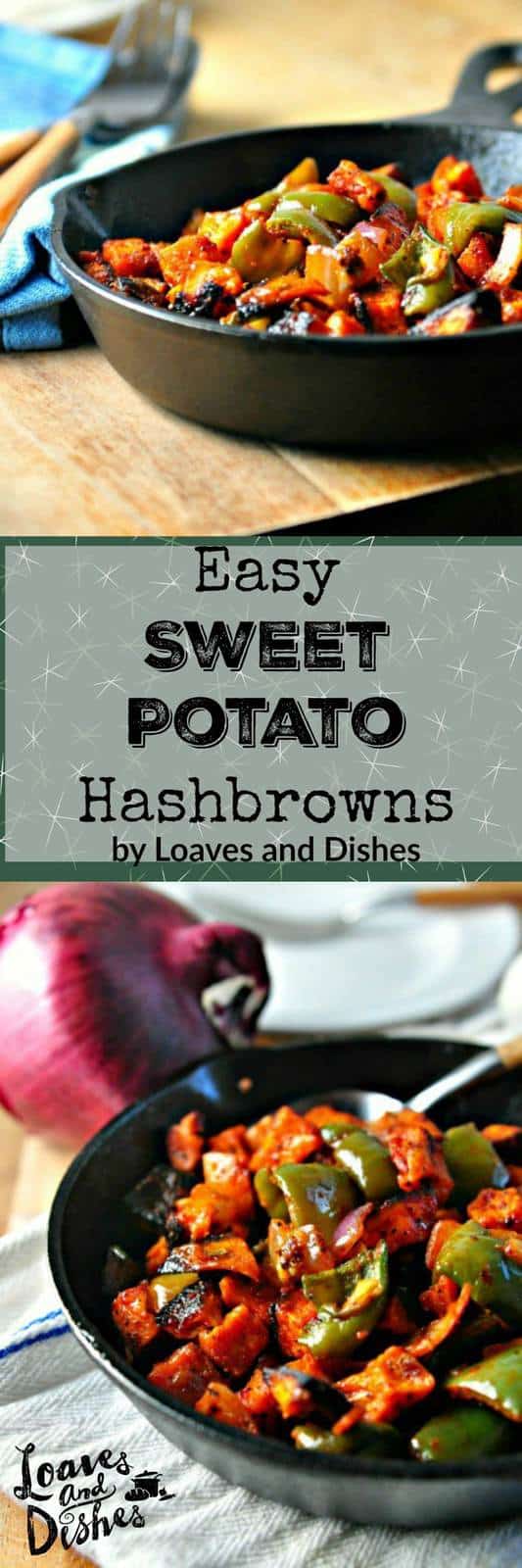 Need a quick and easy dinner OR breakfast dish? Try sweet potatoes in a whole new way! Savory Hashbrowns! YUM!