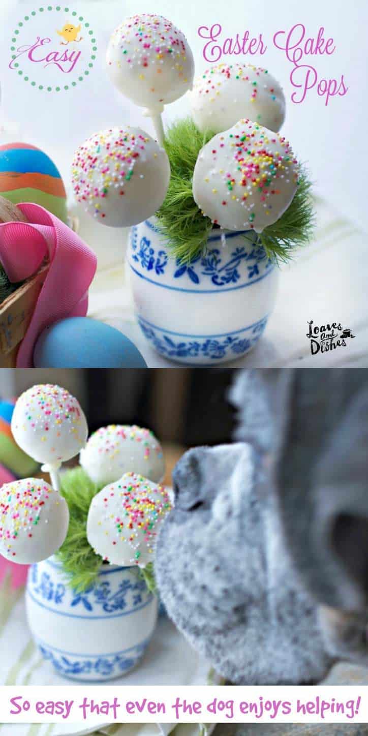 A Simple Easter project for adults and children alike. Just don't leave too close to the dog! Fun Cake Pops are simple and Easy to make. Delicious to enjoy. Perfect for Easter or any party occasion