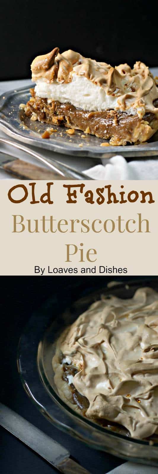 Recipe for Old Fashion Butterscotch Pie with easy to follow directions. Few ingredients and simple to make. Love those old fashioned recipes