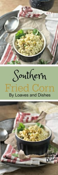 Delicious and so simple - there's even a food video if you visit the post! Easy fried corn dish - totally southern. Come on and let's eat ya'll!