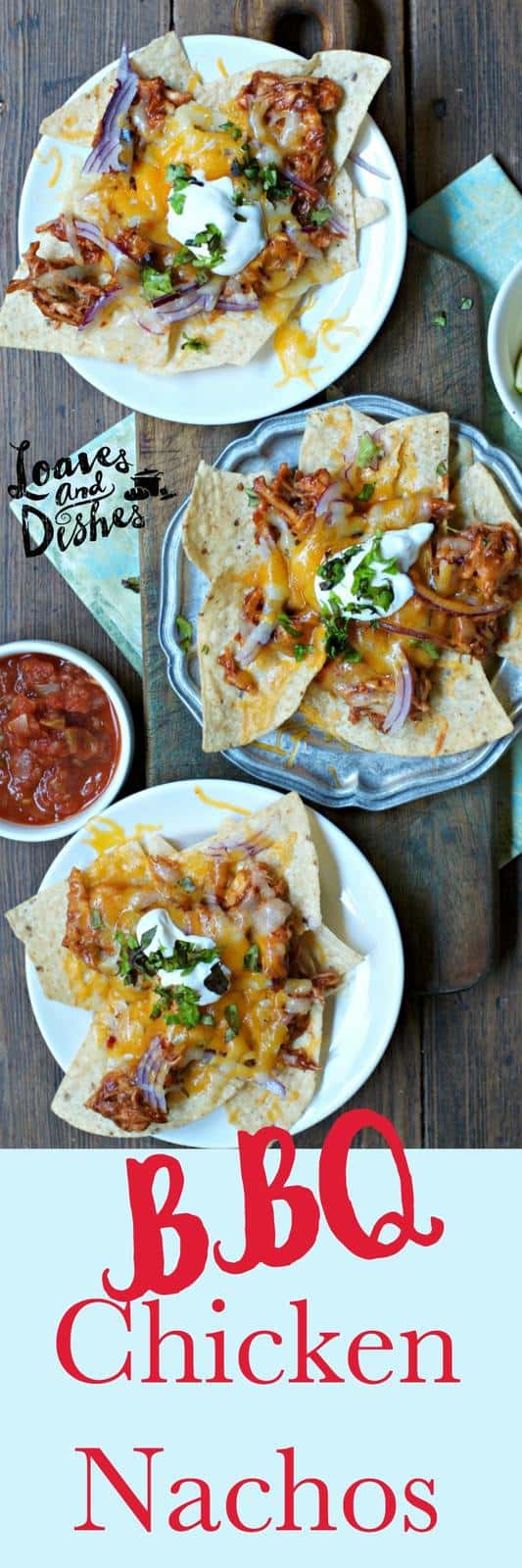 These FAST and EASY BBQ Chicken Nachos is the perfect weeknight meal for when you have a TON to do but want a delicious dinner! GIVEAWAY on this post!