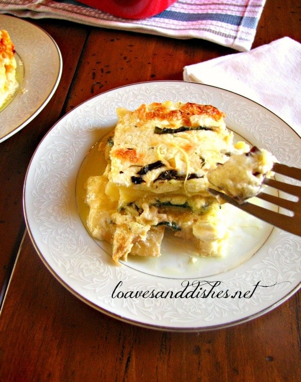White Mushroom Spinach Lasagna