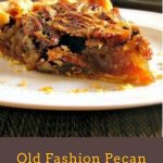 pecan pie on a white plate