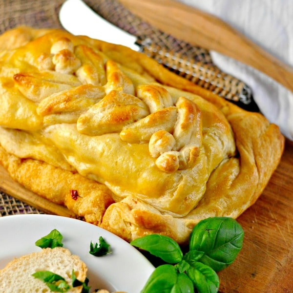 Easy Cream Cheese Pastry on cutting board