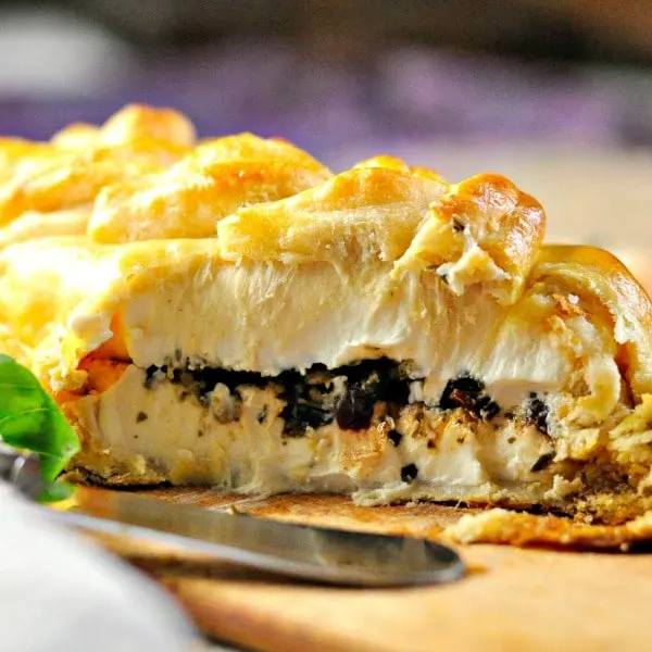 Cream Cheese with Sun Dried Tomatoes and Pesto Pastry @loavesanddishes.net