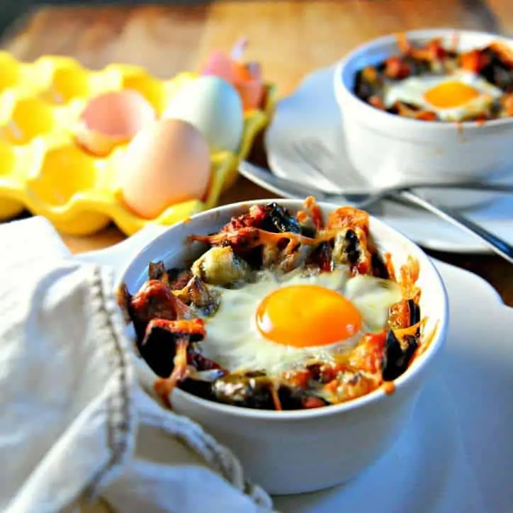 Sweet Potato Hashbrown Breakfast Bake @loavesanddishes.net