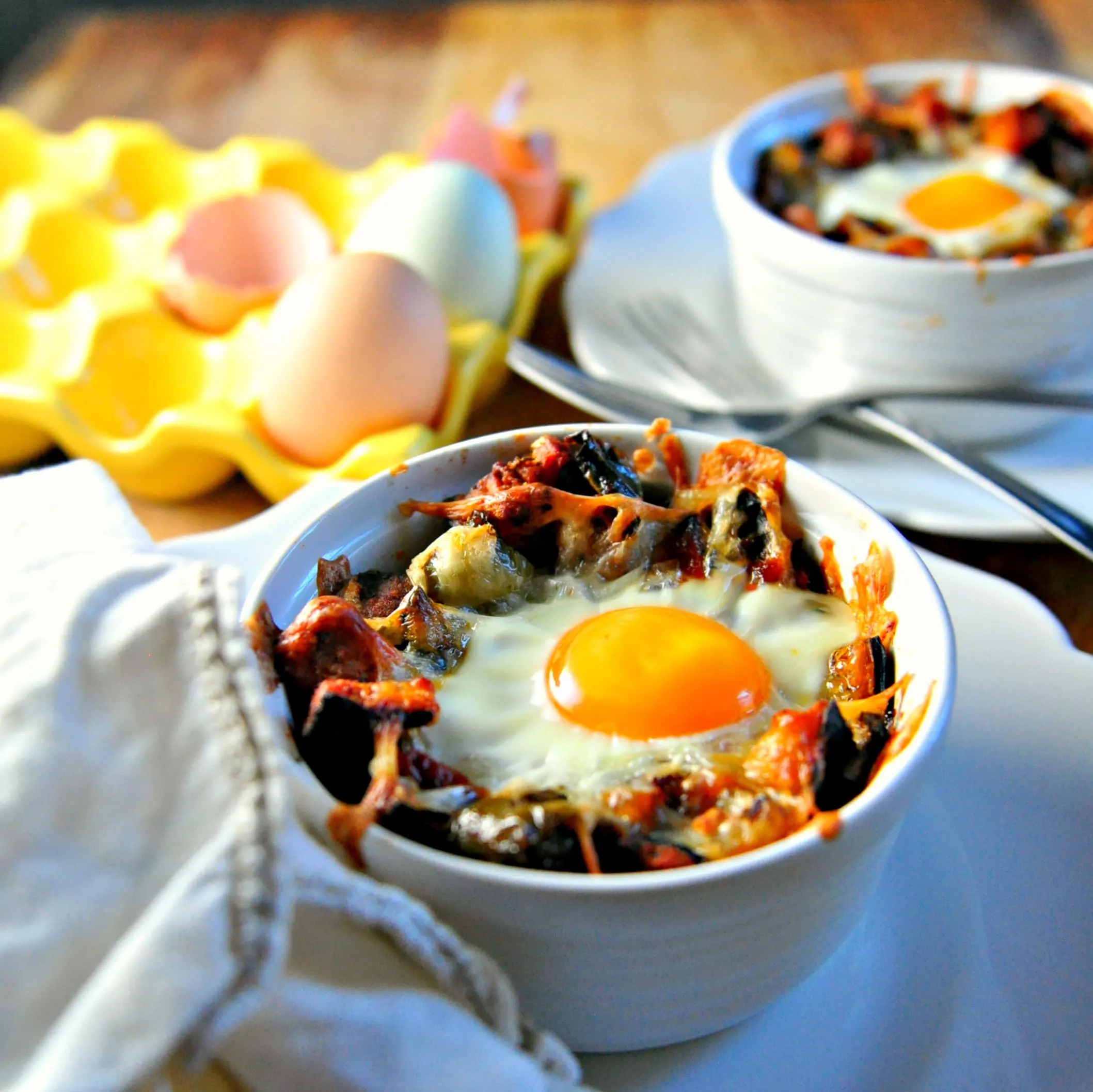 Sweet Potato Hashbrown Breakfast Bake @loavesanddishes.net