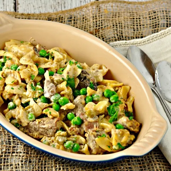 Easy Weeknight Beef Stroganoff @loavesanddishes.net