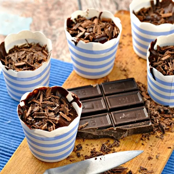 Mini Chocolate Mousse Cups loavesanddishes.net