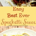 Easy Best Ever Spaghetti Sauce is so delicious and easy to make from scratch! You might not ever want canned sauce again! Take a minute and make this sauce from scratch! Easy homemade Spaghetti Sauce