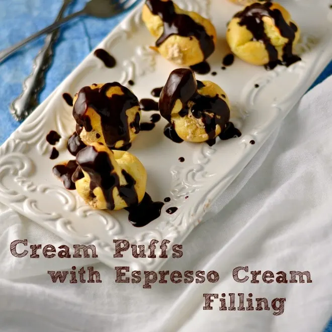 Cream Puff with espresso Cream Filling Loavesanddishes.net