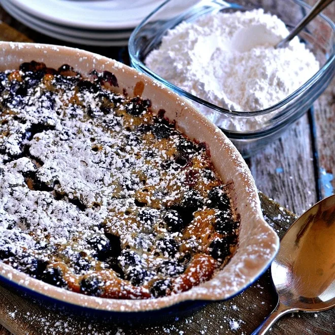 Rustic Blueberry Cake Clafoutis