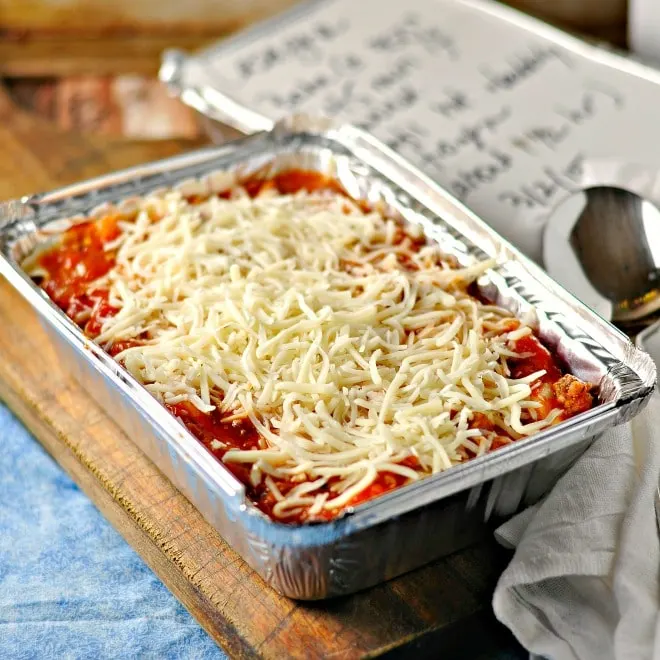 Easy Gift Lasagna @loavesanddishes.net