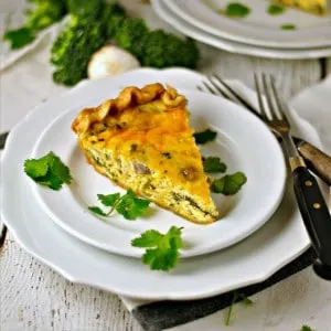 Vegetable Cheddar Quiche • Loaves and Dishes