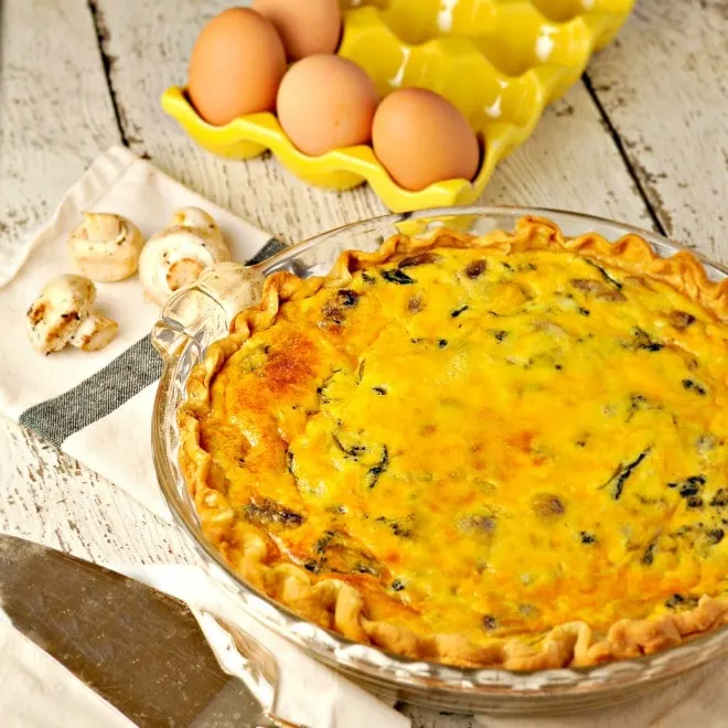 Vegetable Cheddar Quiche @loavesanddishes.net