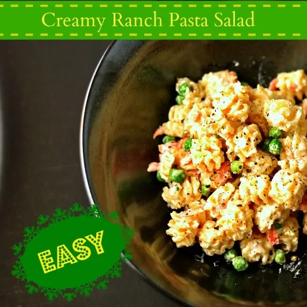 Creamy Ranch Pasta Salad @loavesanddishes.net