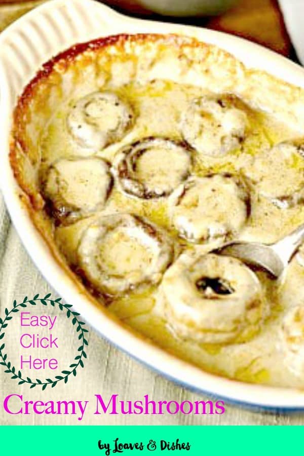 Creamy Mushrooms are easy and a simple way to have a delicious side dish. Like Pioneer woman or Paula Deen would make. Vegetarian. #Creamymushrooms #mushrooms #mushroomrecipe