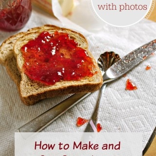 How to make and can strawberry jam @loavesanddishes.net