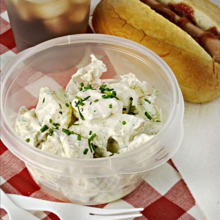 Garlic Dill Potato Salad @loavesanddishes.net