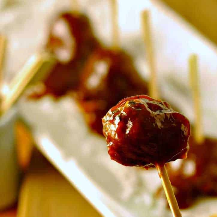 Honey Chipotle Meatballs @loavesanddishes.net