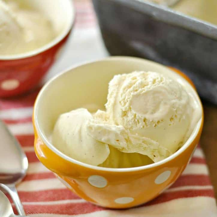 Easy 3 ingredient freezer ice cream @loavesanddishes.net