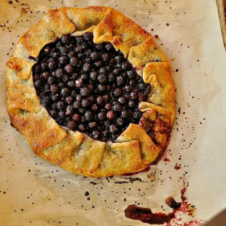 Rustic Blueberry Galette @loavesanddishes.net