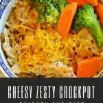 Cheesy Zesty Crockpot Chicken and Rice