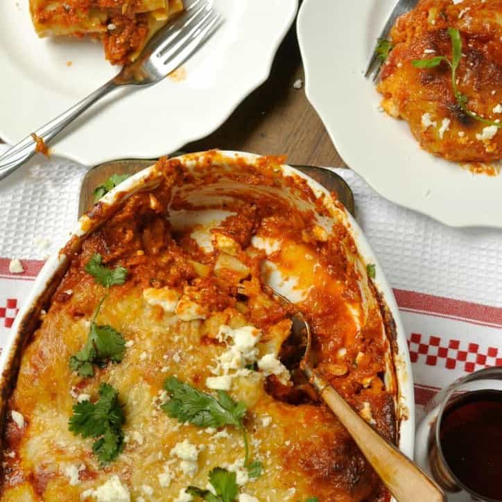 Chorizo Mouth Party Lasagna Rolls • Loaves and Dishes