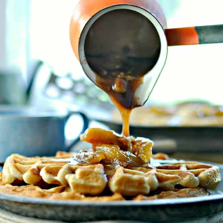 Apple Pecan Waffles