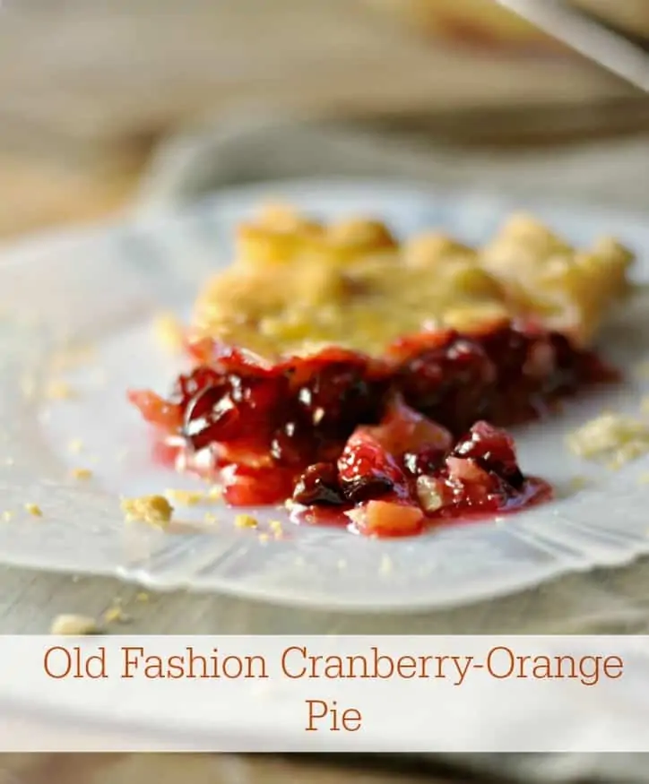 Old Fashion Cranberry Orange Pie @www.loavesanddishes.net