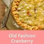 Old Fashion Cranberry Orange Pie