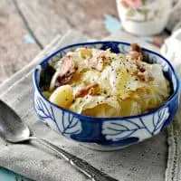 A photo of a bowl of Southern Fried Cabbage