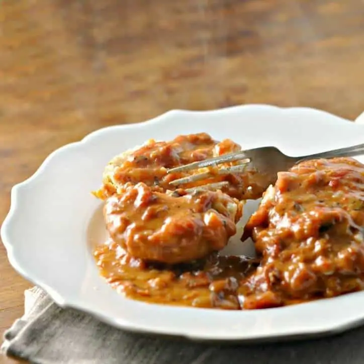 another fork in Southern Tomato Gravy www.loavesanddishes.net