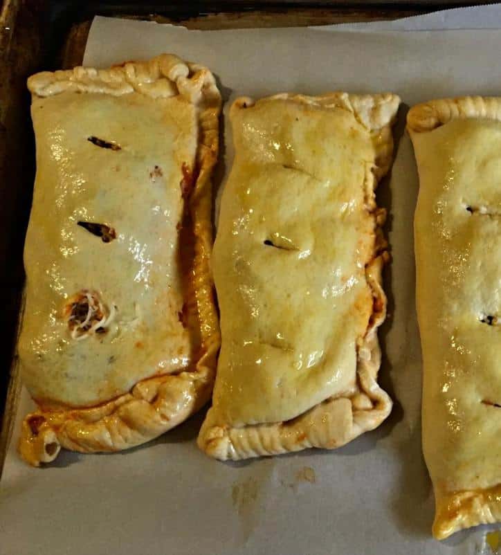 Mushroom Bacon Calzone www.loavesanddishes.net