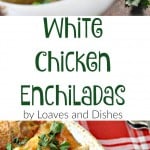 Great way to feed a family on a budget! White Chicken Enchiladas uses a white sour cream sauce made from broth and wonderful spices. Try some today!