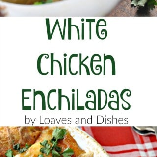 Great way to feed a family on a budget! White Chicken Enchiladas uses a white sour cream sauce made from broth and wonderful spices. Try some today!