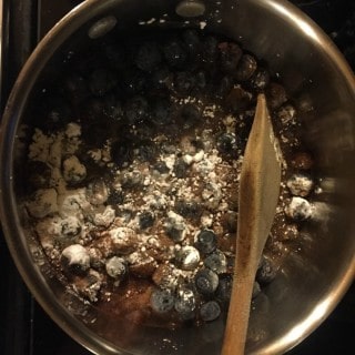 blueberry cobbler mix in a bowl