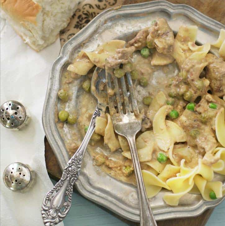 Crockpot Stroganoff @www.loavesanddishes.net