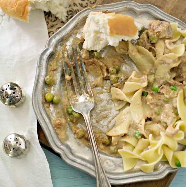 Crockpot Stroganoff @www.loavesanddishes.net