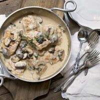 Creamy Thyme Chicken and Mushrooms