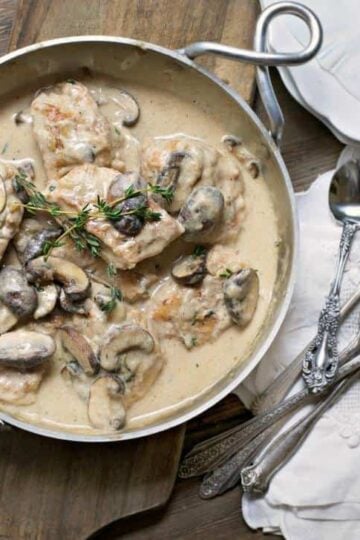 Creamy Thyme Chicken and Mushrooms