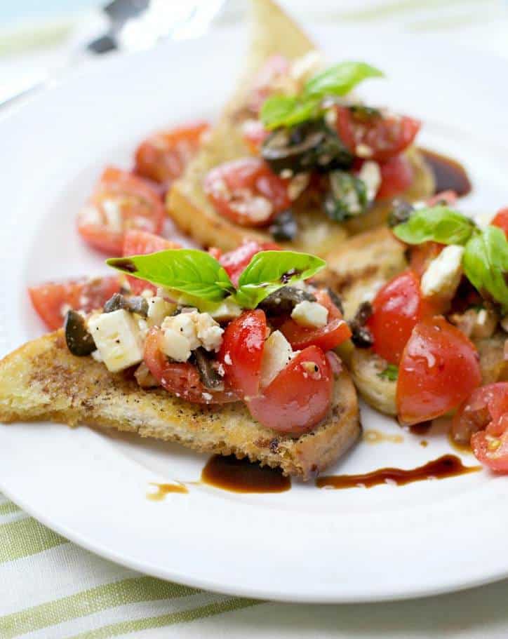 1 a 760 Easy Summer Party Bruschetta @www.loavesanddishes.net