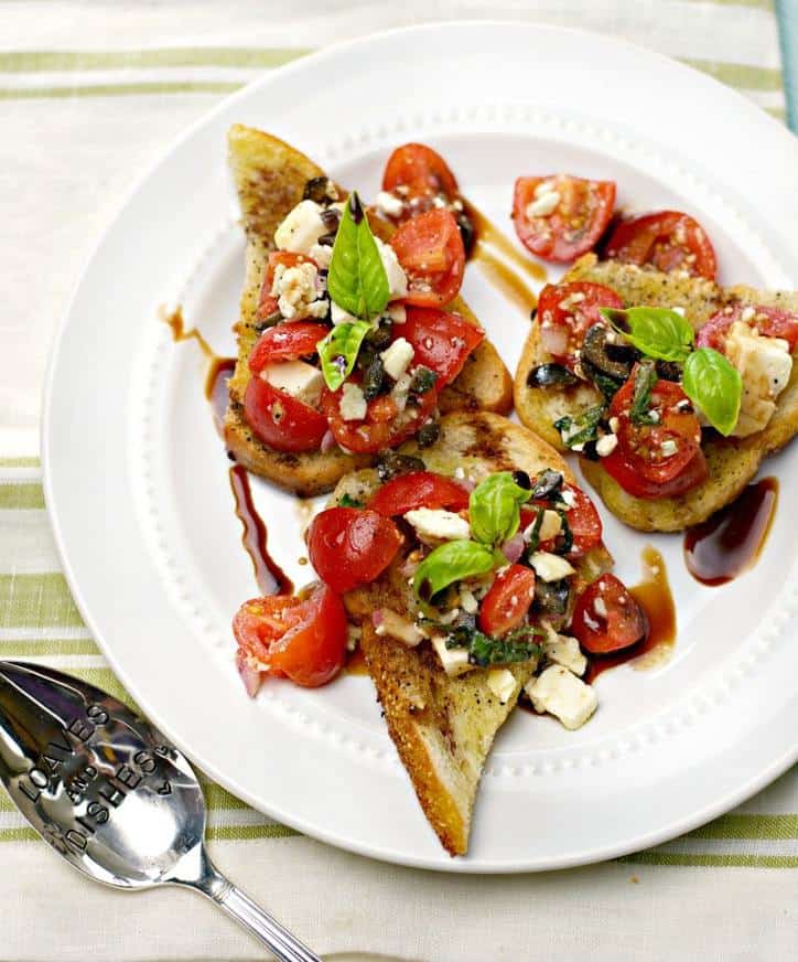 5 a 760 Easy Summer Party Bruschetta www.loavesanddishes.net