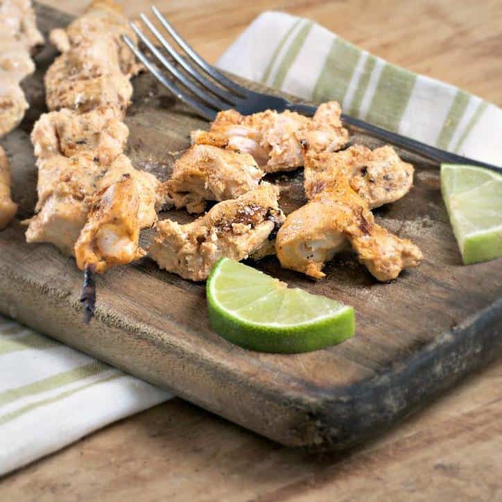 Creamy Sriracha Lime Chicken Skewers