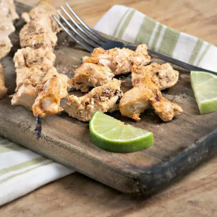 Creamy Sriracha Lime Chicken Skewers