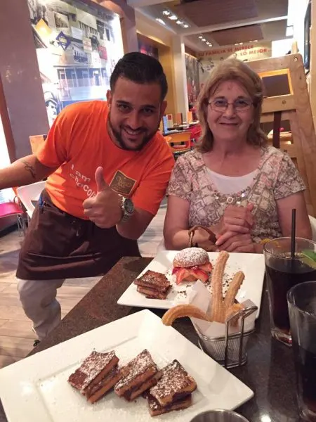 My best bestie's Mama with her very own Chocolate Cheddar in Puerto Rico