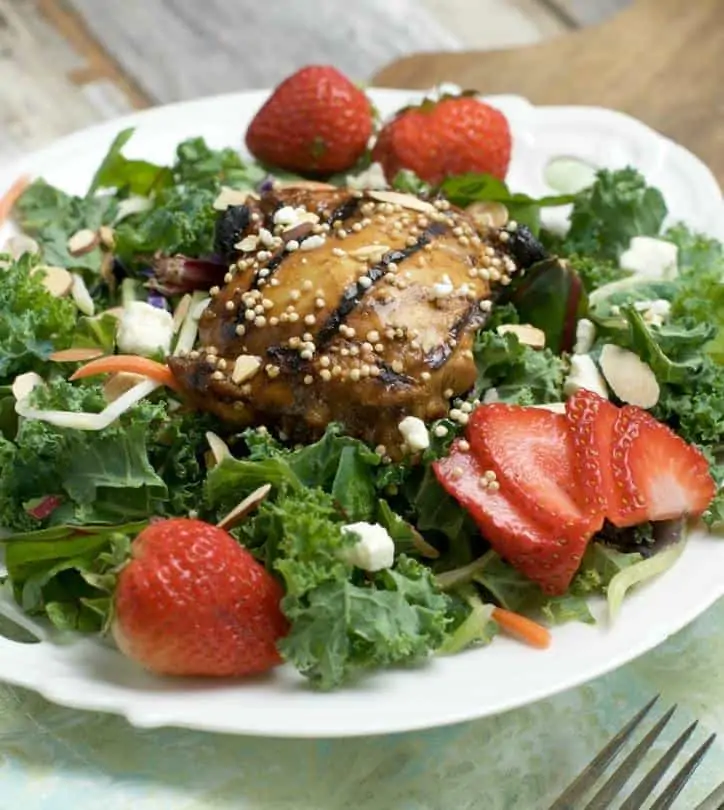 Balsamic Marinated Chicken Over Salad