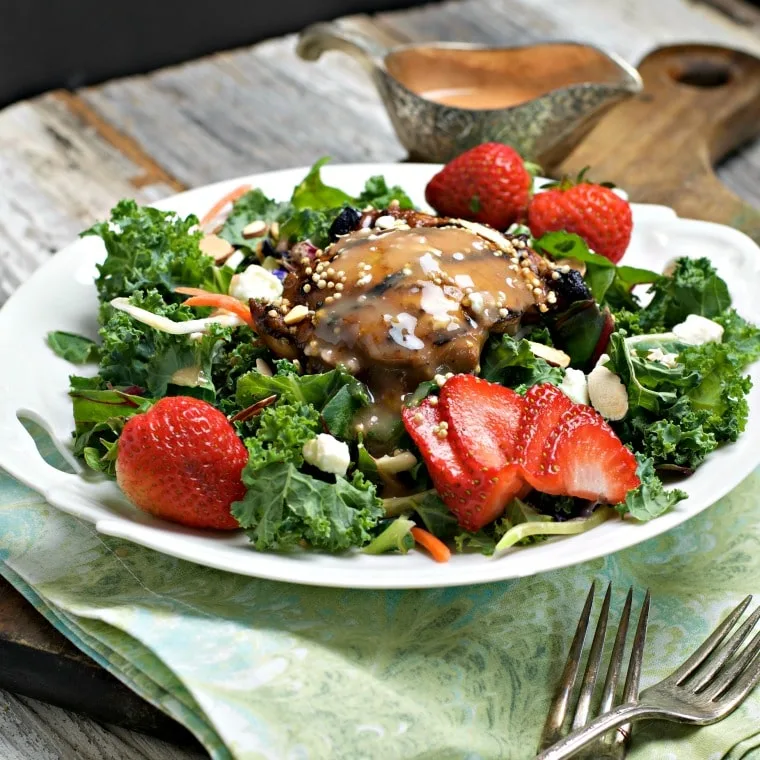Balsamic Marinated Chicken Over Salad