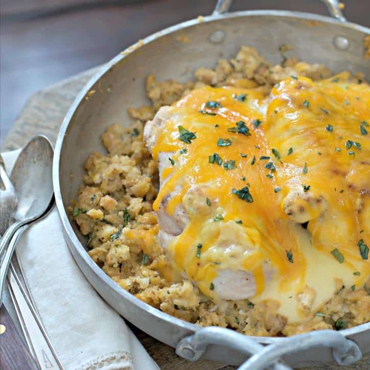 Weeknight Cheesy Chicken and Stuffing