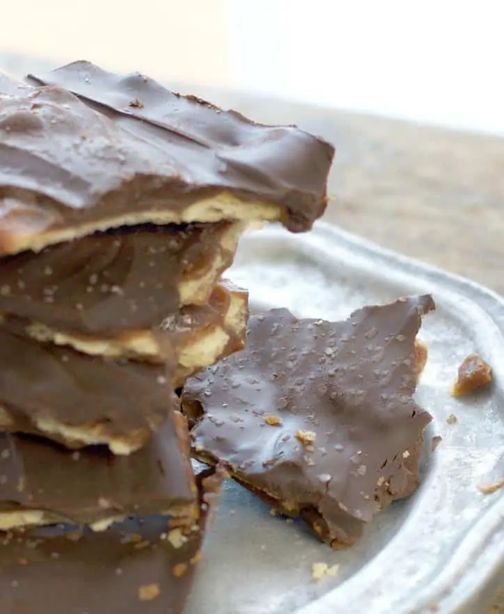 Christmas crack on a plate